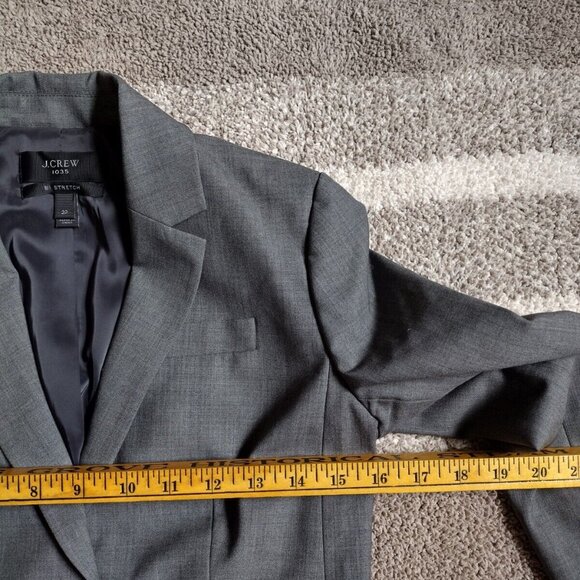 J crew gray blazer Tollegno bi-stretch wool 2P - Picture 6 of 8
